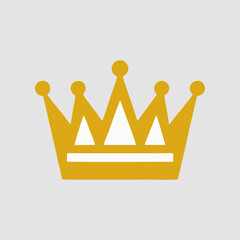 Simple black crown icon symbol with clean lines for modern branding