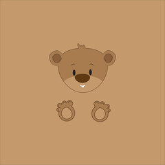 cute animal simple icon illustration full color