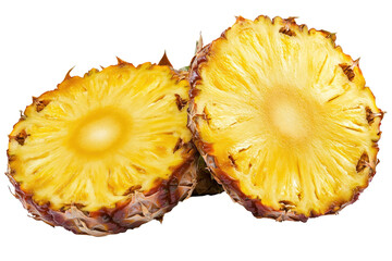 Two Slices of Ripe Pineapple