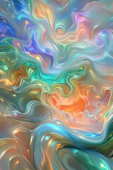 Fototapeta premium A vibrant, multi-colored abstract background with fluid, swirling patterns, evoking a sense of creativity and energy