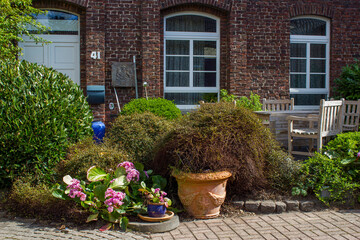 Old house in German small town, Issum, North-Rhine Westphalia, Germany