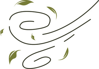 Fototapeta premium Wind Blowing Leaves