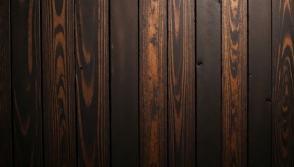 Obraz premium Dark brown wood, vertical lines, coarse texture, grain, photography, deep brown wood