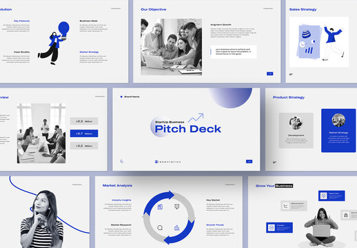 Startup Pitch Deck Presentation Layout