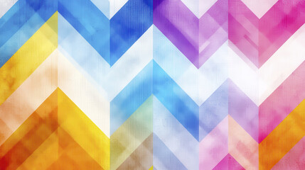 Colorful zigzag pattern with vibrant hues of blue, pink, yellow, and purple, creating lively and artistic background