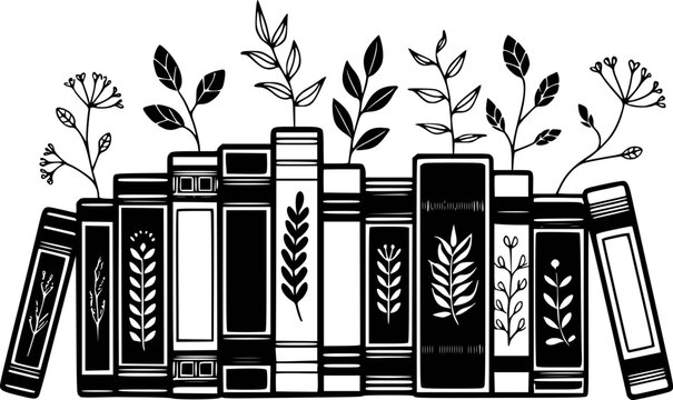 Book Flower Svg Design,Floral Book Svg fles
