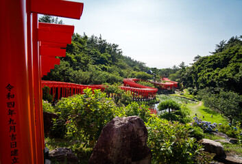 Takayama Inari Shrine in Ushigatacho, Tsugaru, Aomori, Japan