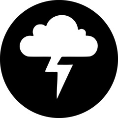 Stylized Weather Icon Depicting Thunderstorm Symbol