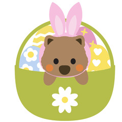 Wombat Easter Bunny Ears Eggs