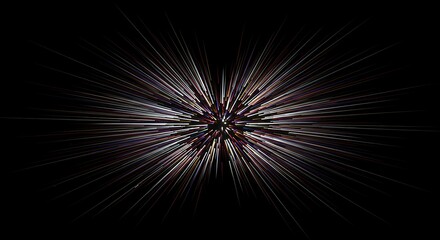 Obraz premium Dark Matter Burst: Abstract 3D Render in Deep Hues AI Generated