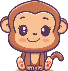 Monkey baby smiling