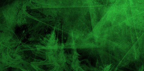 abstract background with green mystical smoke on black .black deep dark green abstract watercolor background .Rough green background with copy space for design. Web banner.