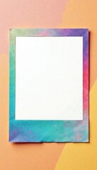 Vibrant colored polaroid frame, isolated on white , nostalgic, photography