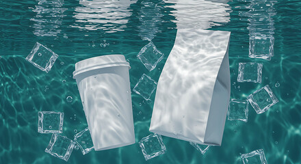 cup and bag comercial drink produck