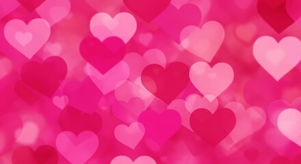 Blushing Hearts: A Romantic Pink Bokeh AI Generated