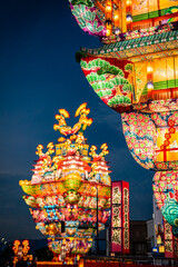 Noshiro Tenku no Fuyajo Tanabata Festival Lantern Castles in the Sky in Noshiro , Akita, Japan