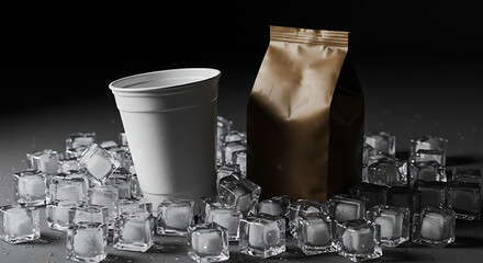 cup and bag comercial drink produck