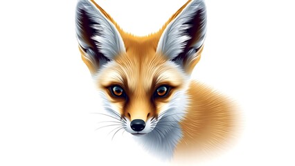 Obraz premium Fennec Fox Close-Up Illustration