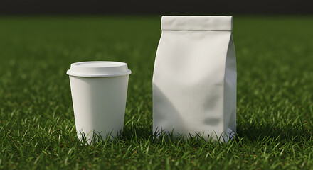 cup and bag comercial drink produck