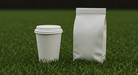 cup and bag comercial drink produck