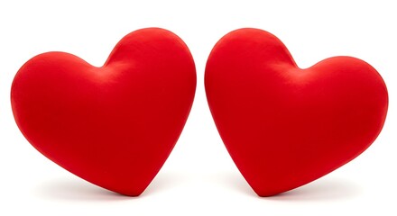 Obraz premium Two Red Hearts: A Symbol of Love and Unity AI Generated