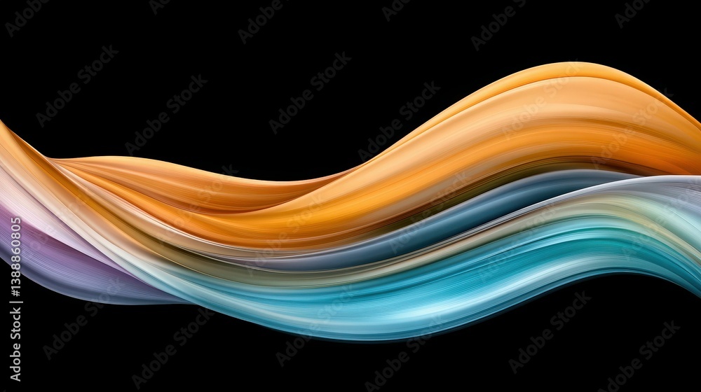 Poster abstract flowing colors: a mesmerizing display of abstract art showcasing a vibrant blend of colors,