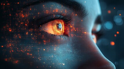 Abstract representation of artificial intelligence using geometric patterns