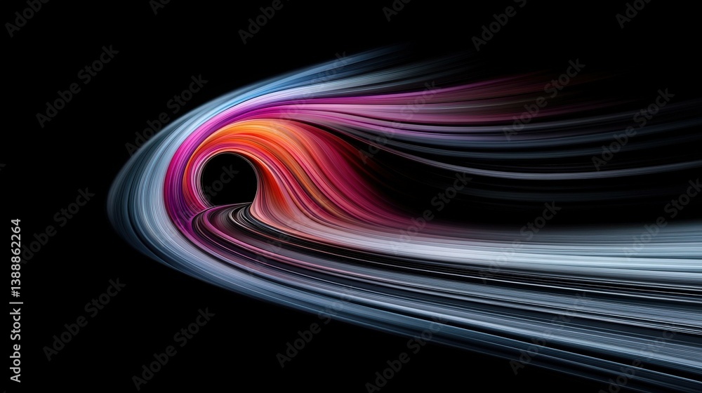 Aufkleber abstract swirling vortex: colorful abstract image of a swirling vortex, reminiscent of a cosmic even