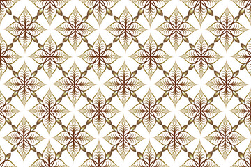 Obraz premium Shape of flowers in nature Textile seamless vector pattern