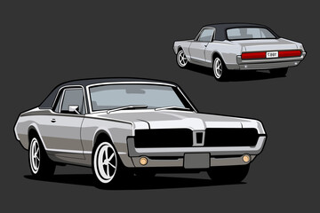 classic car show illustration design icon vector	