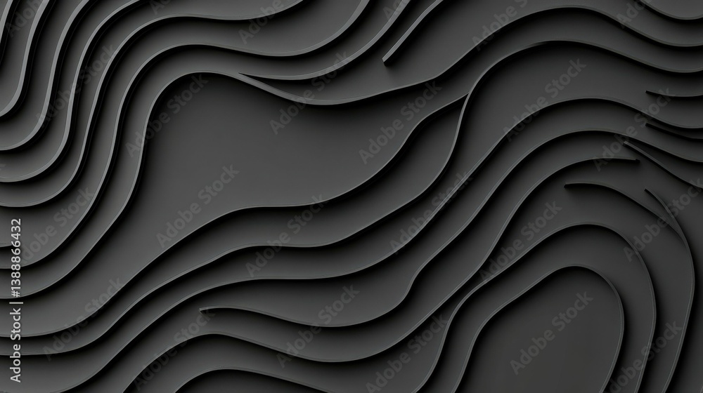 Poster abstract dark grey wavy lines: an image featuring an abstract pattern of dark grey wavy lines creati