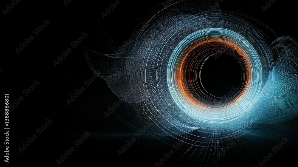 Poster abstract cosmic swirl: a mesmerizing abstract image of a swirling cosmic vortex, characterized by in