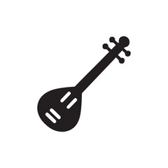 acoustic guitar isolated on white background