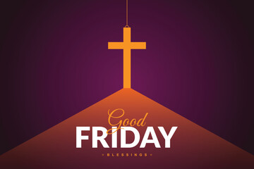 Good friday wishing and greeting social media  post, banner, poster, jesus, plus, christ, design vector file