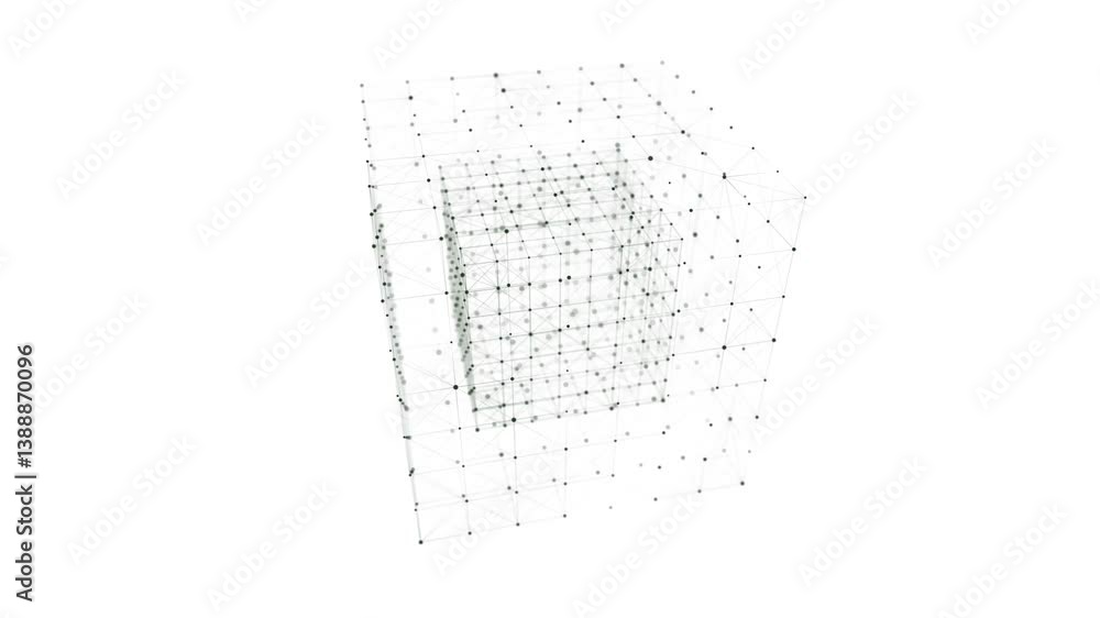 Poster technology blockchain concept. visualization of the dynamic flow of the cryptocurrency industry. big
