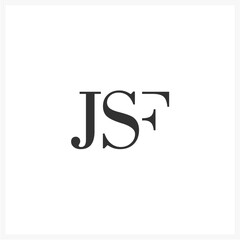 Minimalist Monogram Logo Design with JSF Letters