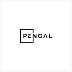 Modern Minimalist Logo Design for Pencal Brand