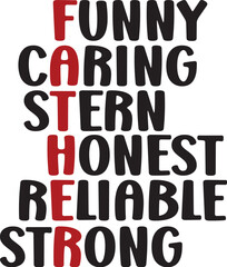 Funny Caring Stern Honest Reliable Strong
