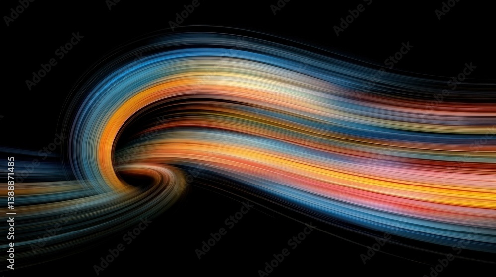 Poster abstract flow of energy: a dynamic and vibrant abstract composition, depicting a swirling vortex of 