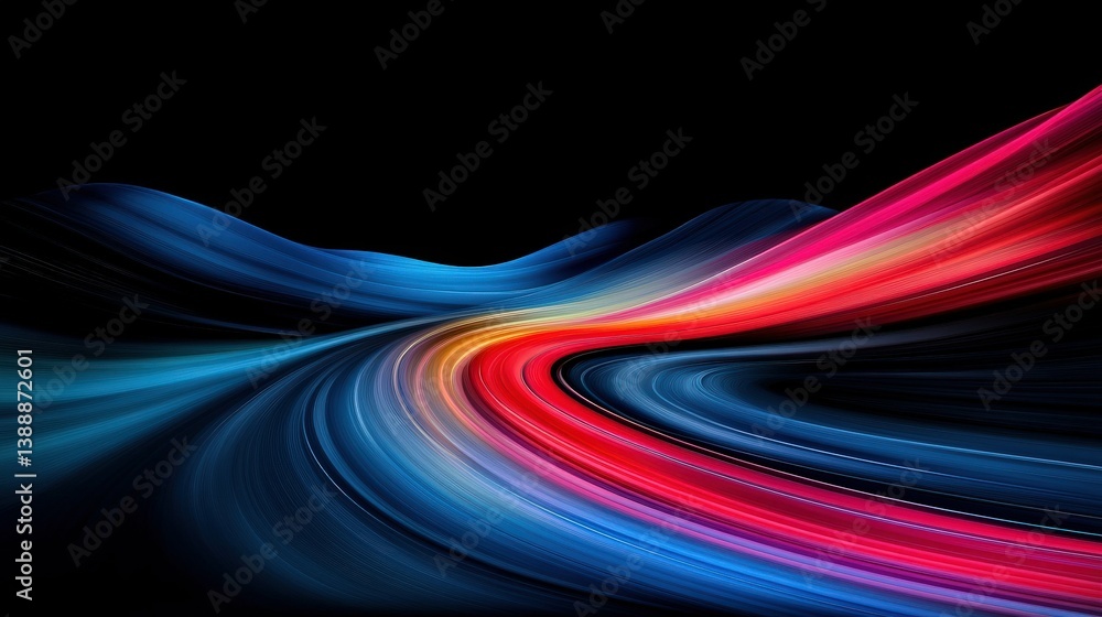 Poster abstract swirls of energy: a captivating abstract artwork showcases a dynamic fusion of vibrant colo