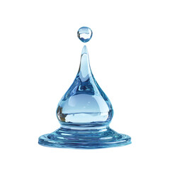 Water drop impact. Clean, fresh water concept. 3D render.