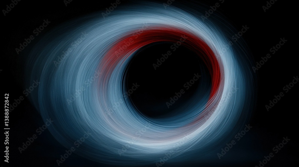 Poster cosmic circle: an artistic representation of a celestial phenomenon. featuring a luminous vortex of 