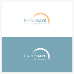 Modern Family Logo with Sunrise and Elegant Typography