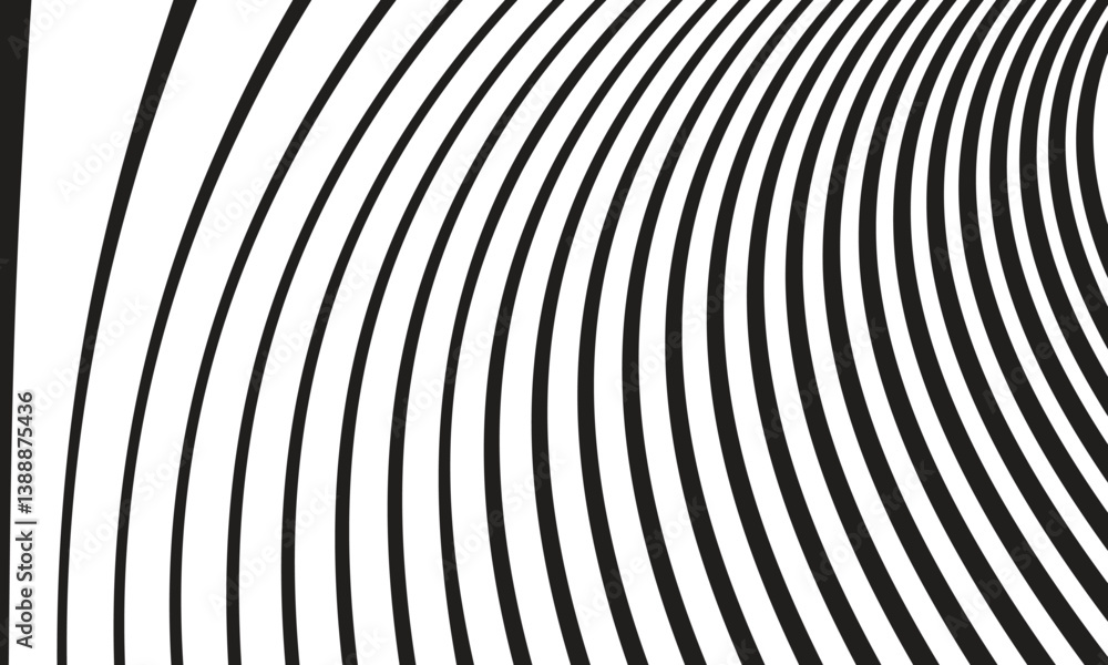 Aufkleber abstract black white pattern with curve line can be used background, banner, poster.