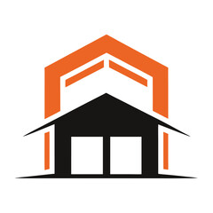 Ware house logo design vector illustration.
