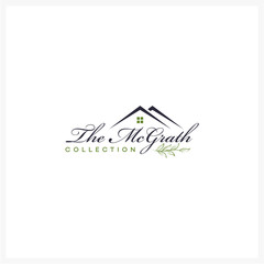 Elegant Real Estate Logo with Script Font