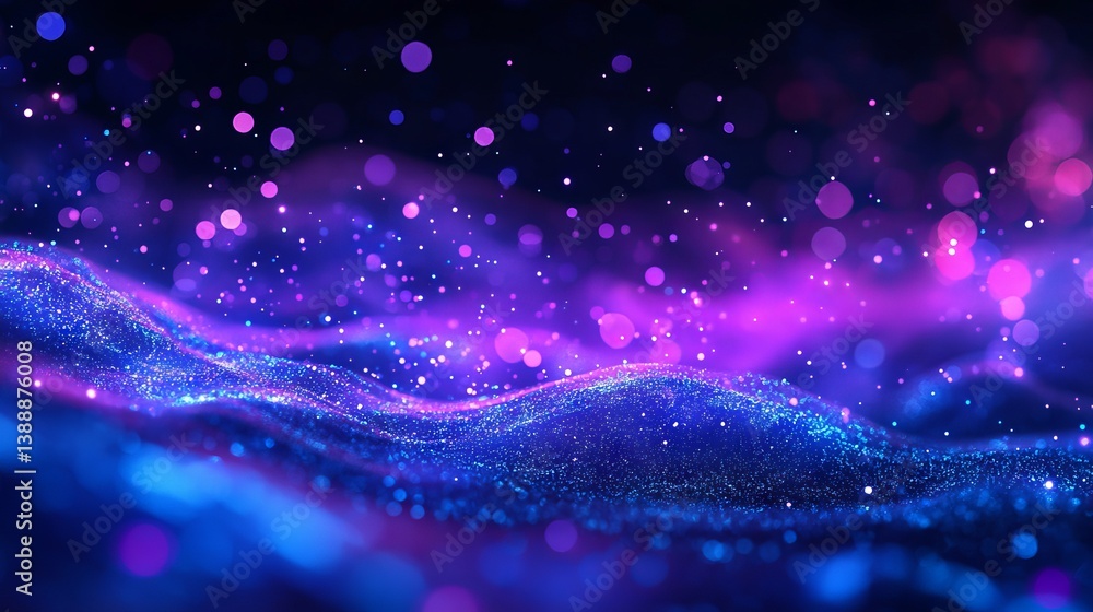 Poster vibrant and futuristic 3d rendered wave gradient design featuring dynamic flowing light lines, swirl
