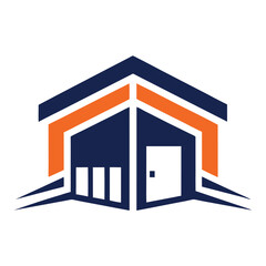 Ware house logo design vector illustration.