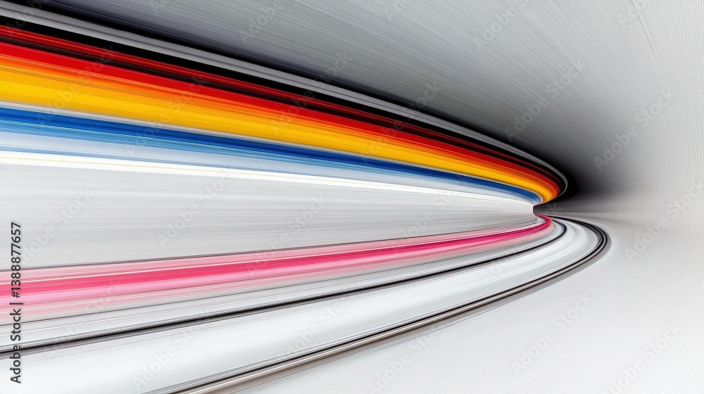 Poster colorful velocity abstract: dynamic streaks of vibrant color blur across the frame, creating a sense