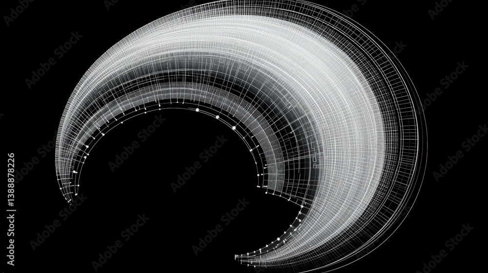 Poster abstract data flow: a mesmerizing digital art piece unveils the intricate dance of data through flow